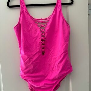 Vibrant Pink Women Lilly Pulizter One Piece Swimsuit